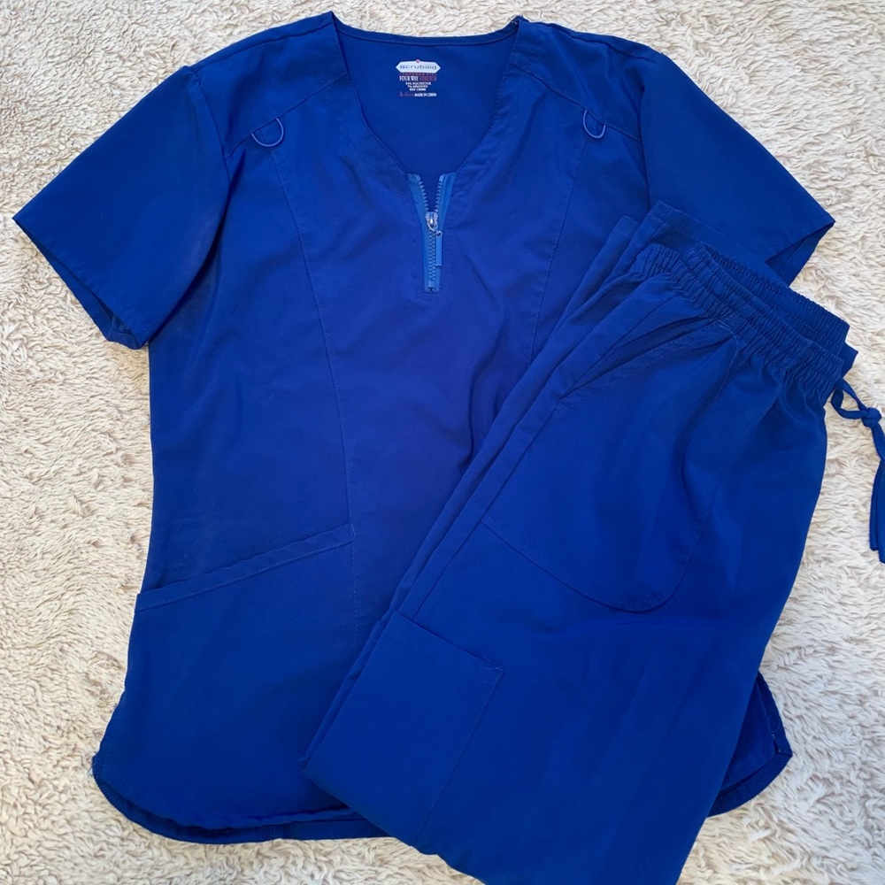 Royal Blue Scrubaid set!